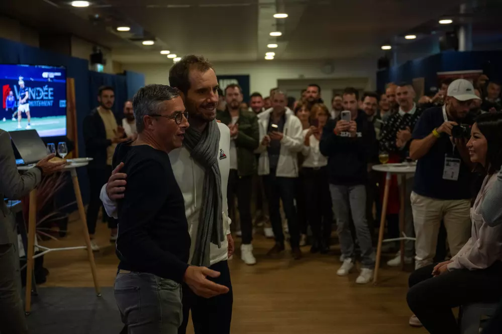Gasquet avec les partenaires 